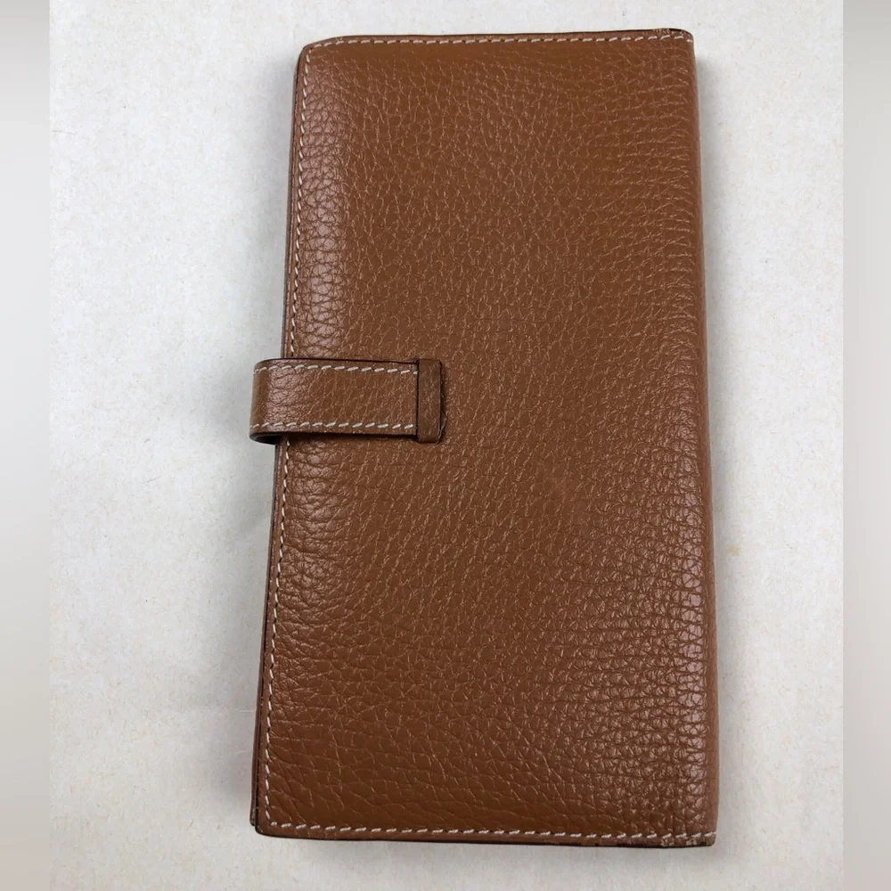 Hermes Bearn Long Wallet Tan Brown EUC